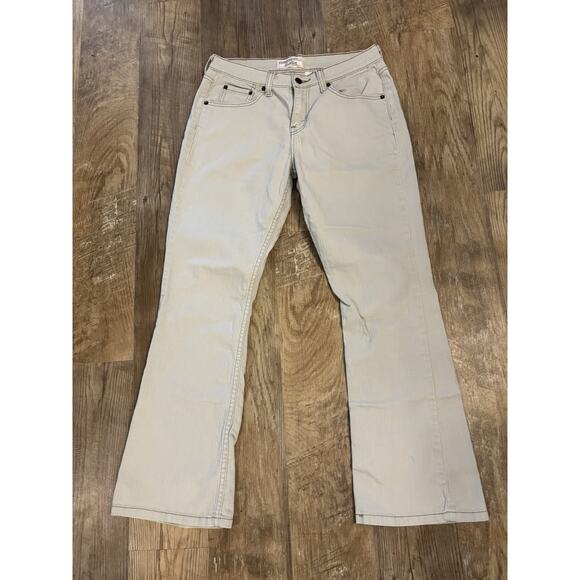 Levi Strauss Signature Bootcut Stretchy Denim Jeans Women 10 Short Gray Western - Picture 1 of 7